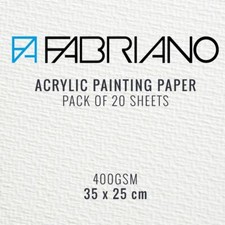 Fabriano Acrylic Painting Paper 35 x 25 cm Pack of 20 Sheets