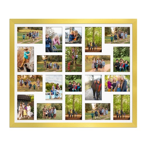 Modern gold multi aperture - gold,