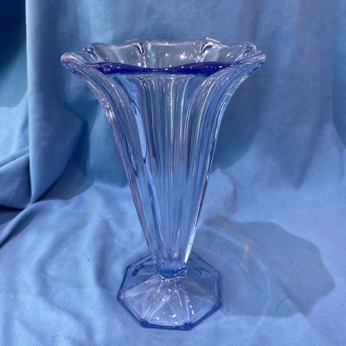 Vintage pressed blue - glass, art