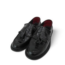 Delicious Junction Loafer Shoes UK 11 Black Menswear Slip On Leather - Preloved