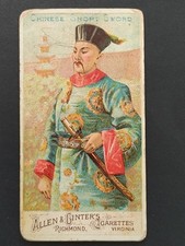 Allen & Ginter's Cigarettes "Arms of All Nations" - Chinese Short Sword  Card