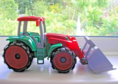 Toy tractor with cab loader - toy,