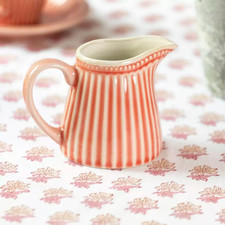 Pink Jug, Pink & White Striped