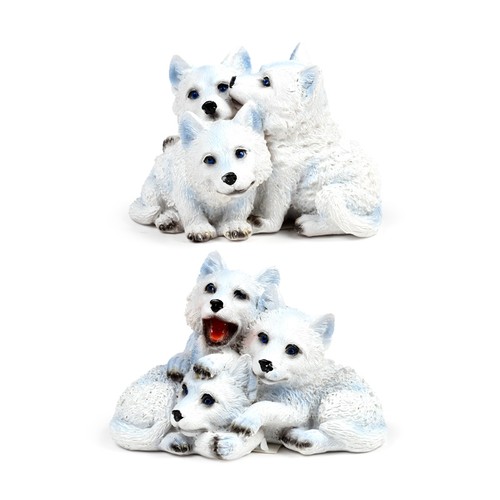 Wolf puppies trio - wolf, decor