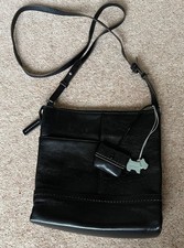 Radley Black Leather Cross Body Shoulder Bag Excellent Condition 24cm x 24cm 