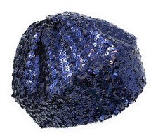 *UK* Dark Blue Elastic Sequin