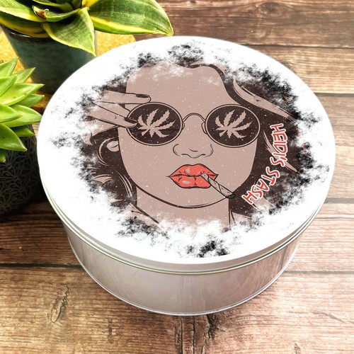 Round girl weed sunglasses - girl, in