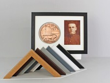 Display for WW1 Memorial Plaque/Coin "Dead Man's Penny" with 6x4" Photo A4 Frame