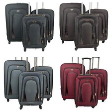 Nylon Wheeled Trolley Suitcase Travel Holdall Luggage Cargo Weekend Bag