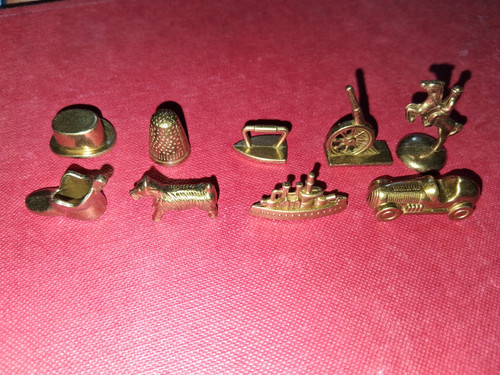 Monopoly gold coloured tokens - monopoly,