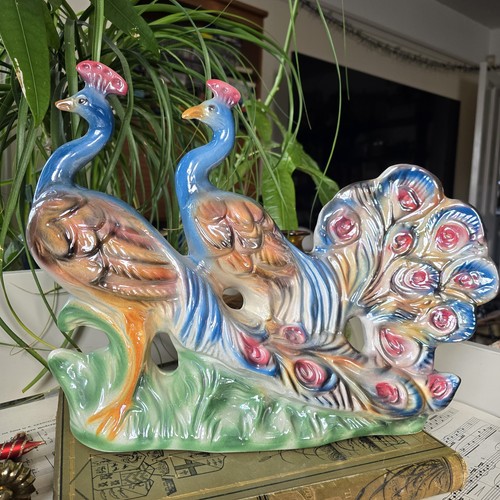 Vintage lustreware peacock - vintage,