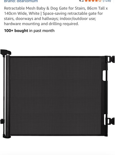 Retractable baby gate 140cm - retractable,