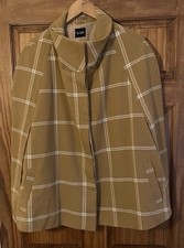 Be You Light Brown /White Plaid Cape Coat -Size 18 (New Without tags)