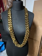 LARGE CHUNKY GOLD CHAIN ACRYLIC GANGSTER HEAVY ROCK DESIGN 1