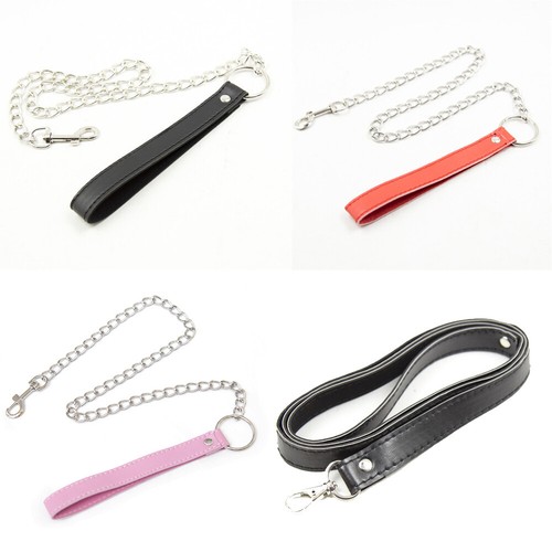 Leather chain lead - pu, leash