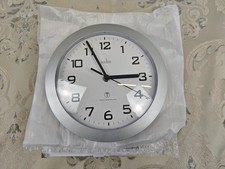Acctim 74367 Peron Radio Controlled Wall Clock, Silver, 23 x 23 cm - GMT +1