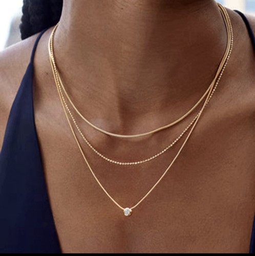 Women necklace gold plated - necklace,