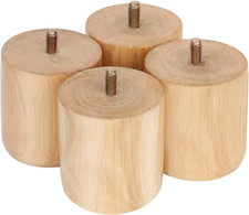 4Pcs Wooden Furniture Legs 6.5X7Cm Table Legs Furniture Replacement Feet with Mo