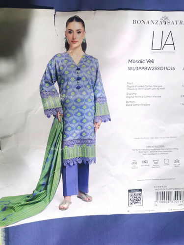 Bonanza satrangi 3piece - satrangi,