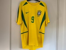 Brazil 2002 Ronaldo R9 Nike Yellow Home Football Shirt