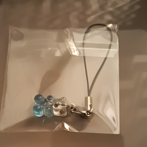 Blue clear gummy - clear, bear