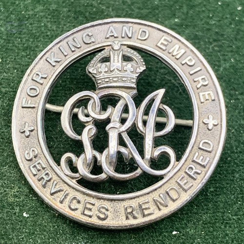 Silver war badge medal for - war,