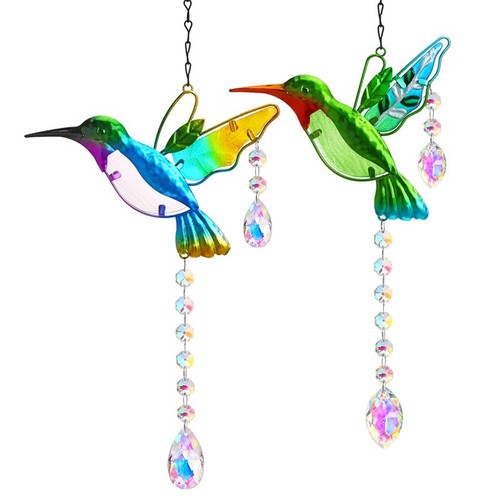 2pcs hummingbird suncatchers - hummingbird,