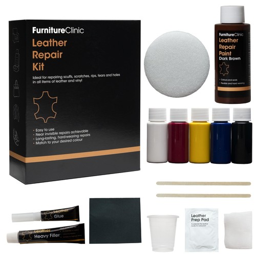 Complete leather repair kit - kit,