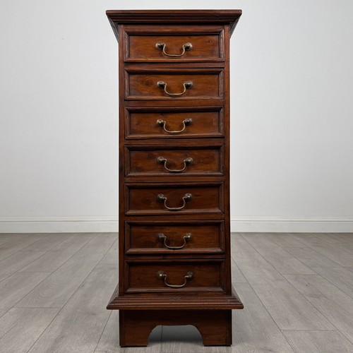 Antique narrow mahogany chest - antique,