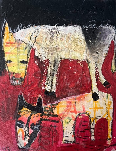 Original horse painting - original,