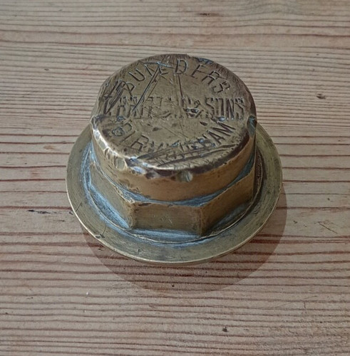 Vintage brass cart wagon - vintage,