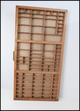 Vintage Letterpress Printers Tray Brass Corners Display Drawer Gill Sans