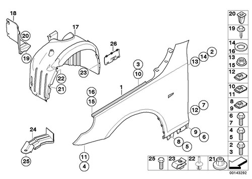 Bmw oem 41357898315 front - front, left