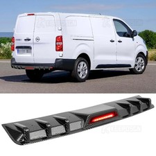 For Vauxhall Opel Vivaro Van Rear Diffuser Bumper Spoiler Lip w/LED Light