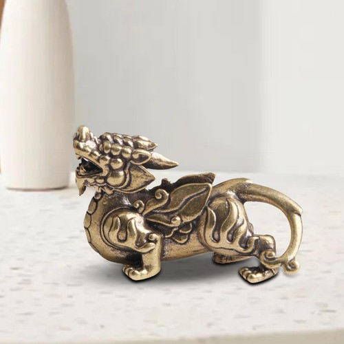 Feng shui brass kylin - brass, statue