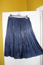 Damart navy blue pleated silky