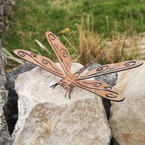 Rustic metal dragonfly - 1, pc