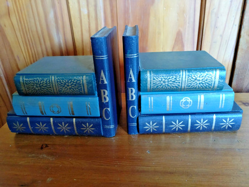 Pair vintage bookends faux