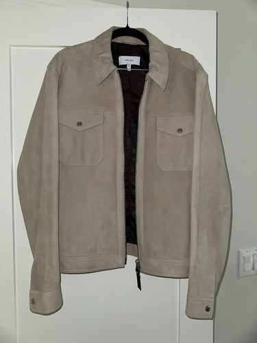 Reiss suede trucker jacket - suede,