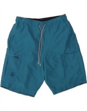 MARKS & SPENCER Mens Cargo Swimming Shorts Small  Blue Polyester DI70