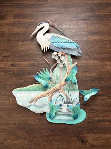 Heron wall sculpture designed - wall,