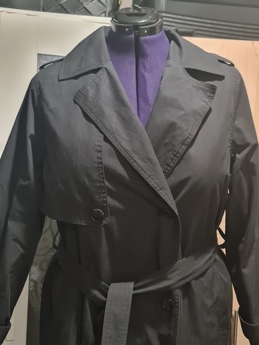 Black long trench - long, coat