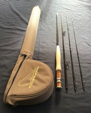 Vintage Courtland Brook fly fishing rod 8ft 6" #4 carbon travel rod