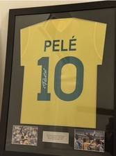 Pele Brazil Framed Football