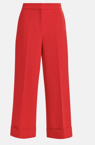 Zara red folded - hem, trousers