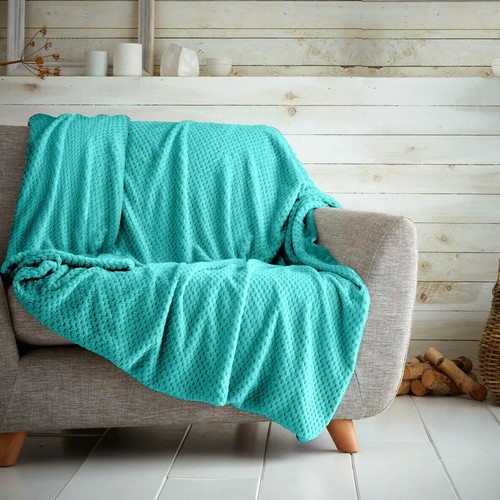 Luxury popcorn waffle throw - popcorn,