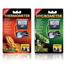 Exo Terra Digital Thermometer or Hygrometer with Probe Reptile Temperature Gauge