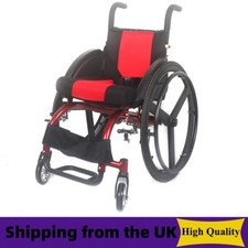 24" Folded Portable Athletic Wheelchair Disabled Trolley Aluminum Alloy 38CM