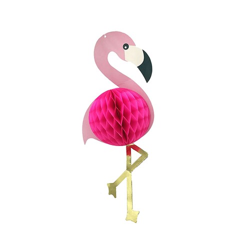 Flamingo honeycomb decorations - flamingo,