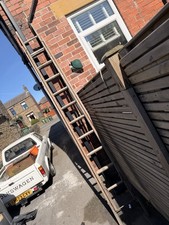 Vintage wooden ladder 2x10ft - vintage,